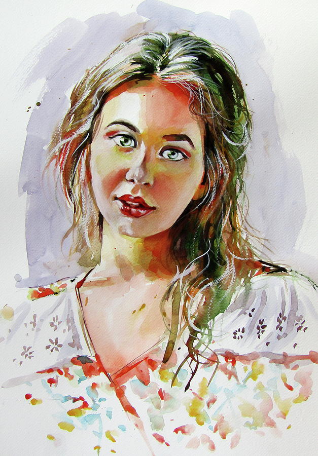 Charming girl II Painting by Kovacs Anna Brigitta - Fine Art America