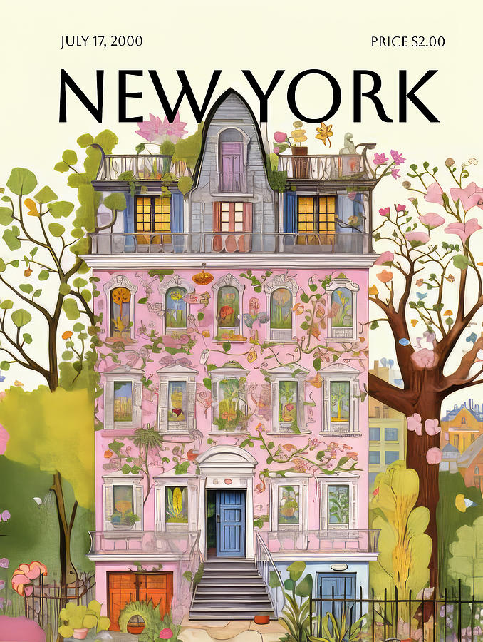 New Yorker Magazine Painting - Charming Residence by Land of Dreams