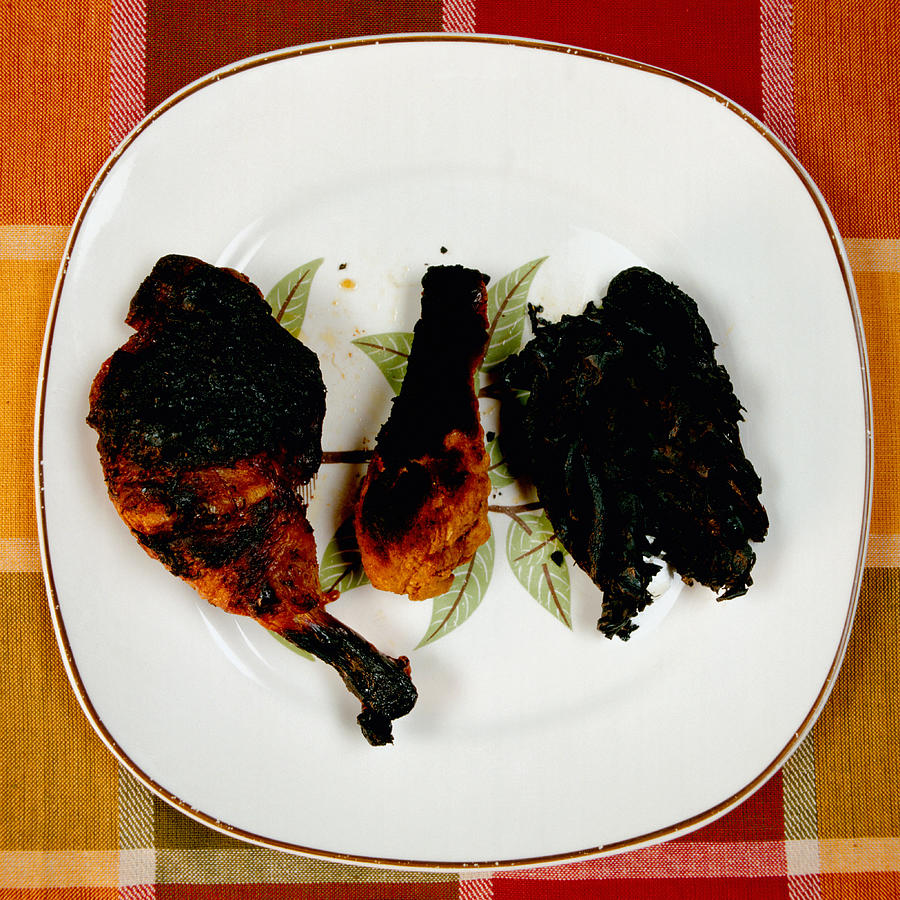 Charred Fowl on Plate Photograph by Spike Mafford