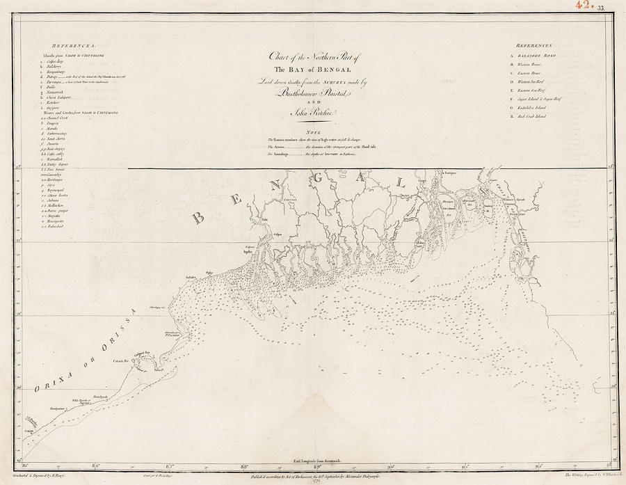 Chart of the Northern Part of The Bay of Bengal Laid down chiefly from ...