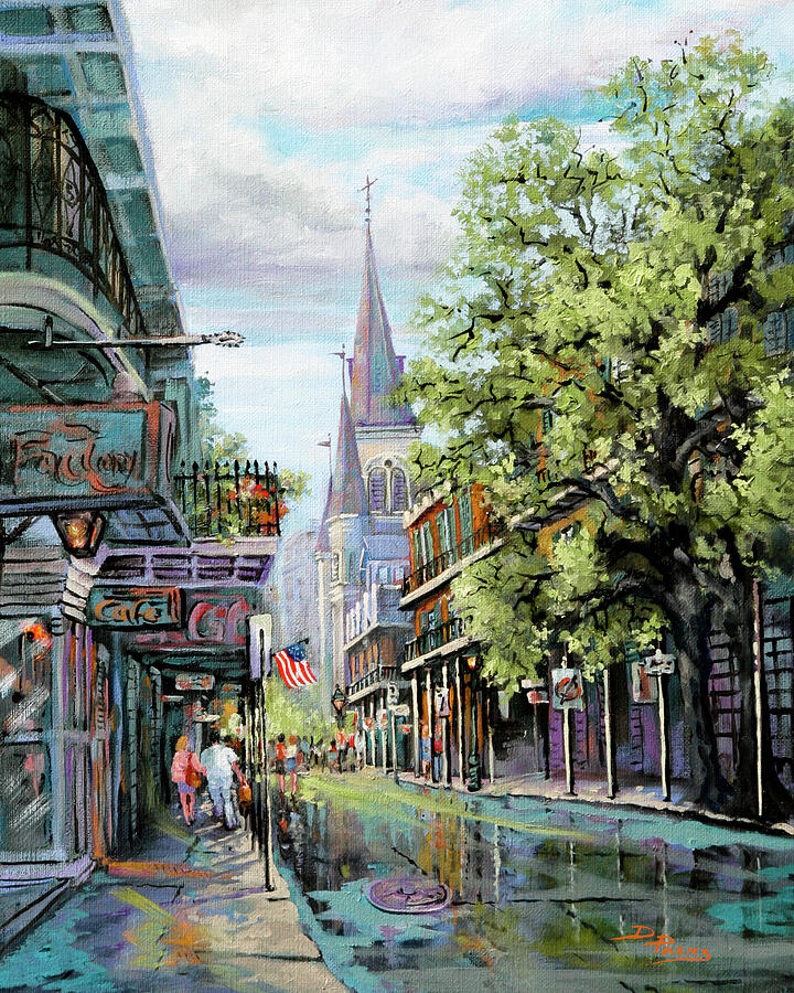 Chartres Rain Painting by Dianne Parks