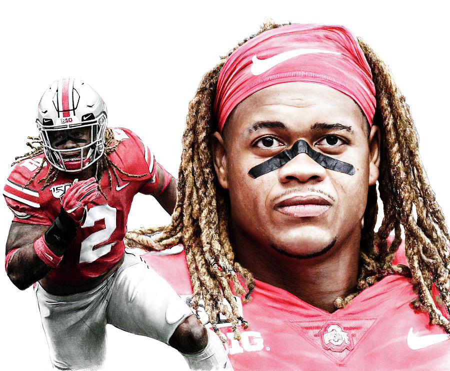 Football Drawing - Chase Young by Bobby Shaw