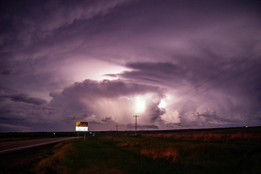 Chasing Night Tornadoes 002 Photograph by Dale Kaminski
