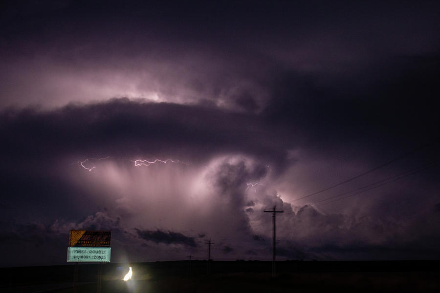 Chasing Night Tornadoes 007 Photograph by Dale Kaminski