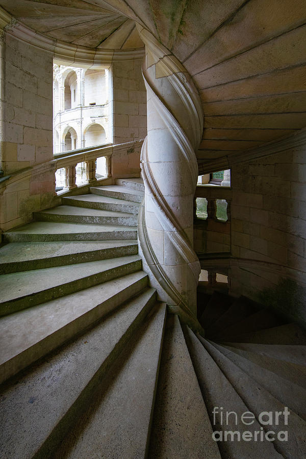 Chateau de Chambord The Chamboard Castle Stairs Photograph by Wayne Moran