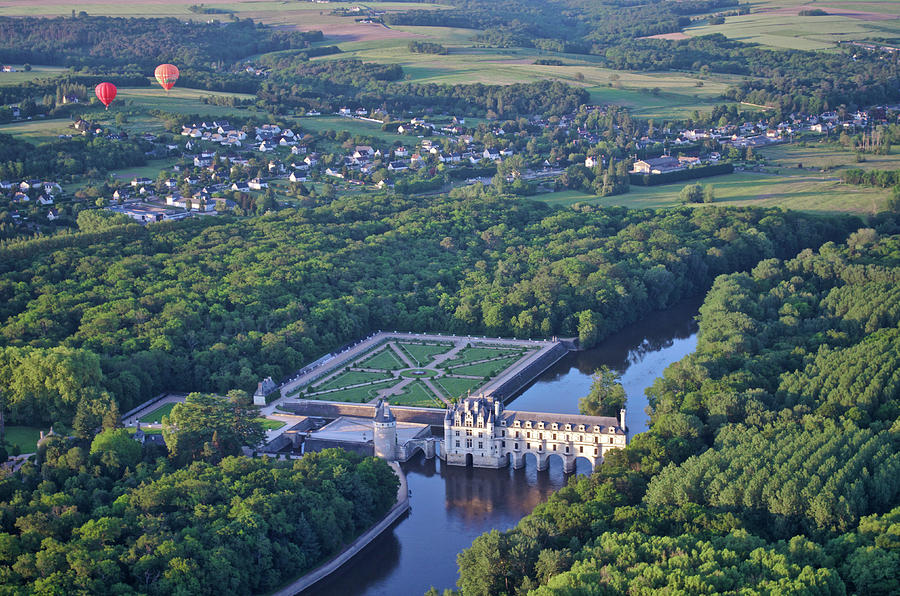 Chateau de Chenonceau From Above Photograph by Matthew DeGrushe