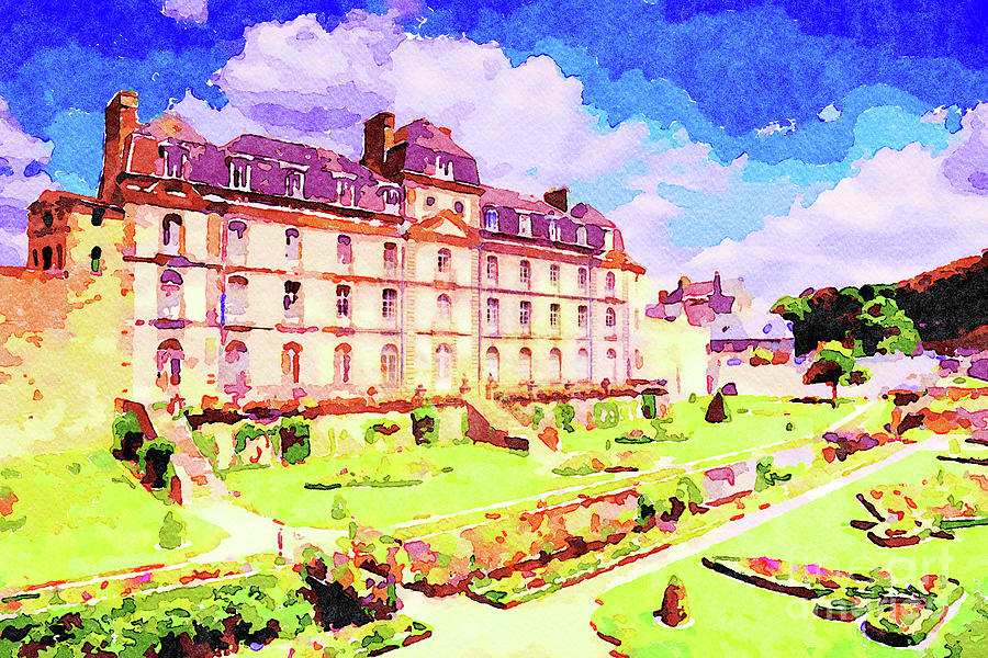 Chateau de lHermine, Vannes,France, Watercolour Photograph by Colin and Linda McKie