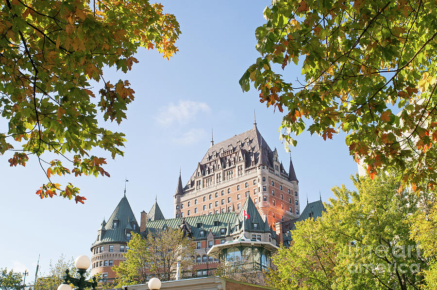 Chateau Frontenac  in autumn Photograph by Bryan Attewell