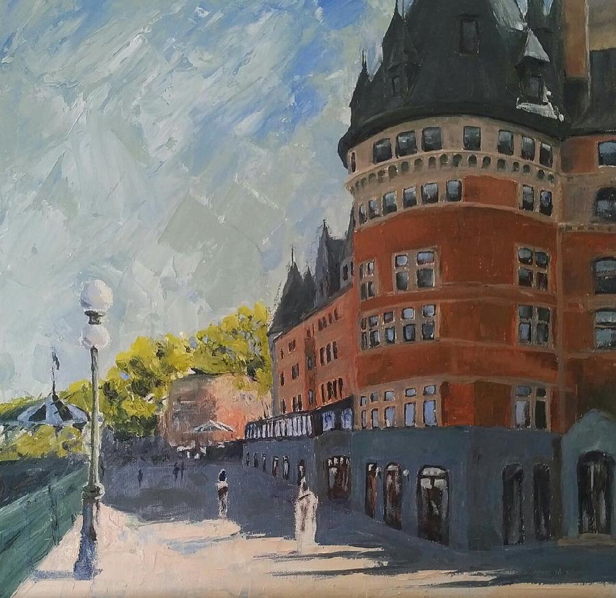 Chateau Frontenac Painting by Sheila Romard