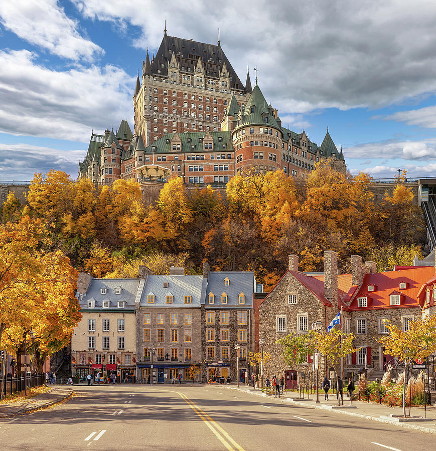Fall Photograph - Chateau Frontenac by Wilfredor Rodriguez