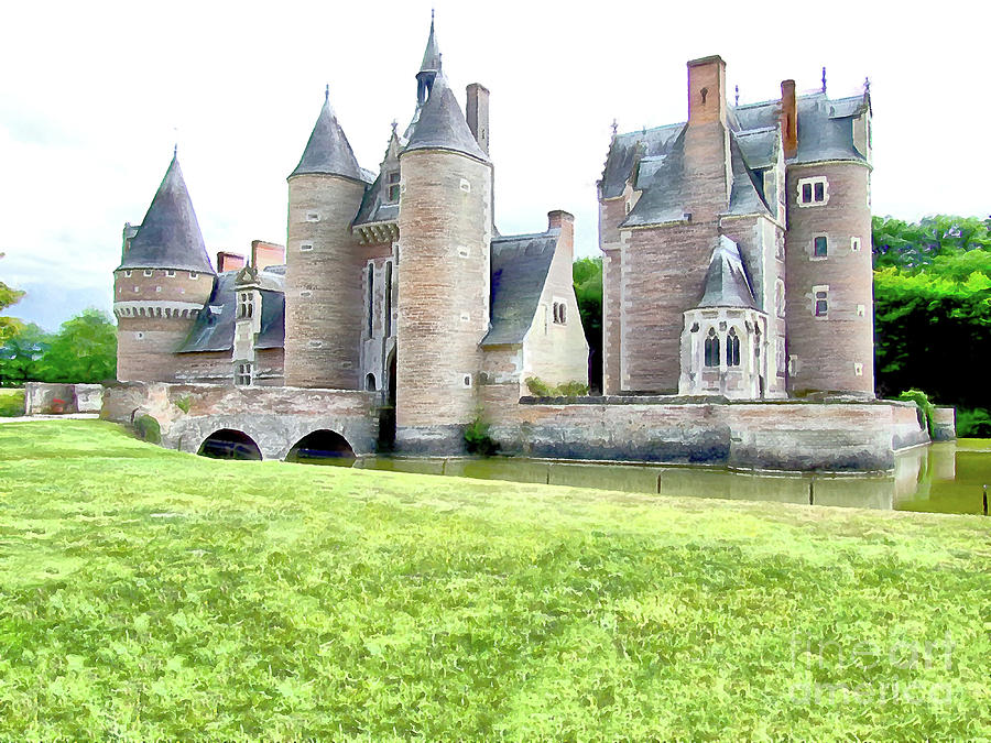 Chateau Moulin - Loire Valley Digital Art by Joseph Hendrix