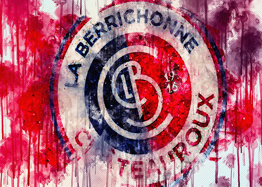 Chateauroux Fc Logo Geometric Art French Football Club Digital Art by