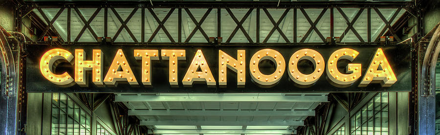 Railway Stations Photograph - Chattanooga TN Chattanooga Sign 2 Interior Design Architectural Signage Art by Reid Callaway