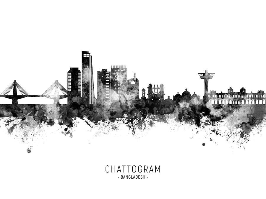Chattogram Bangladesh Skyline #84 Digital Art by Michael Tompsett