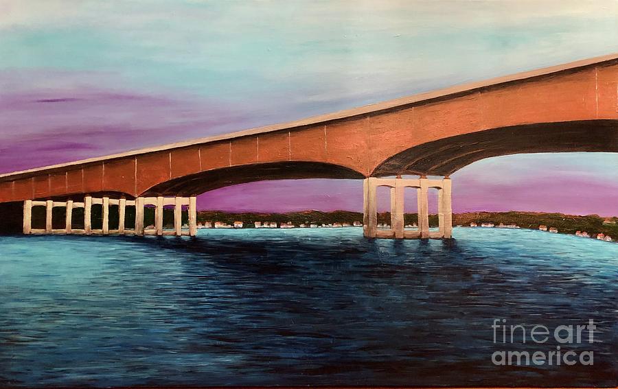 Chautauqua Lake Bridge Painting by Christina McNee-Geiger - Fine Art ...