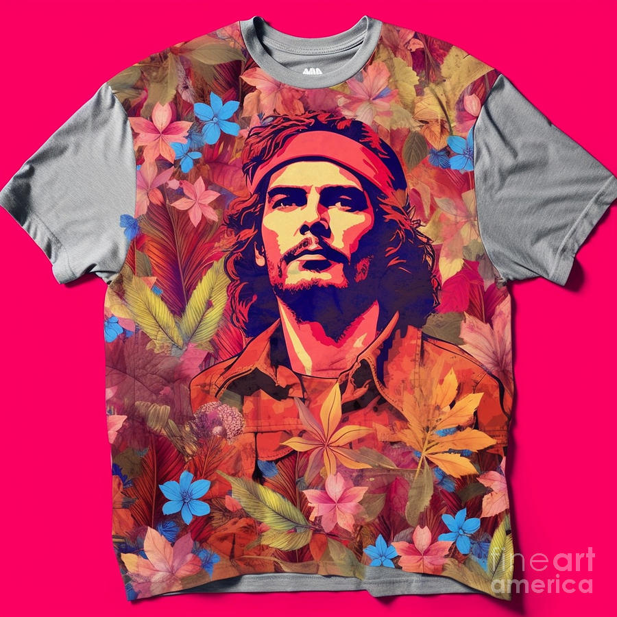 che  guevara  as  editorial  colorful  nature  themed  by Asar Studios Painting
