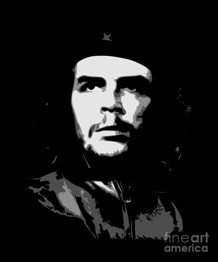 Che Guevara Black and White Youth T-Shirt by Megan Miller - Pixels