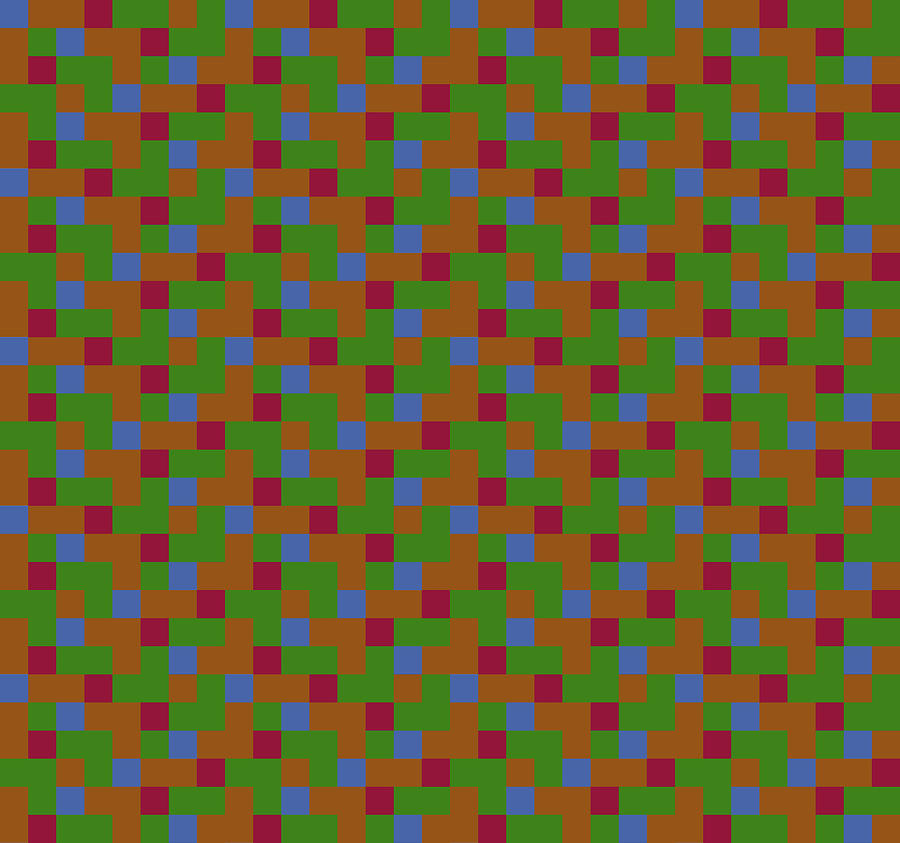 Check Asymmetrical WineGreenBlueBrown by Max Coffey Check Asymmetrical WineGreenBlueBrown by Max Coffey