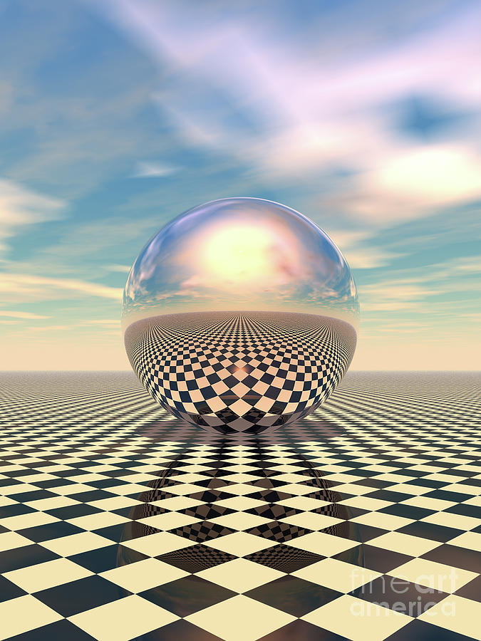 Checker Ball Digital Art by Phil Perkins