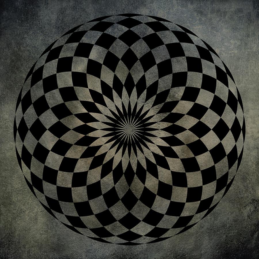 Checker Sphere Mandala  Mixed Media by Movie Poster Prints