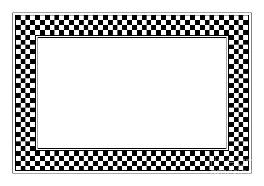 Checkerboard pattern, rectangle frame, checkered pattern frame Digital ...