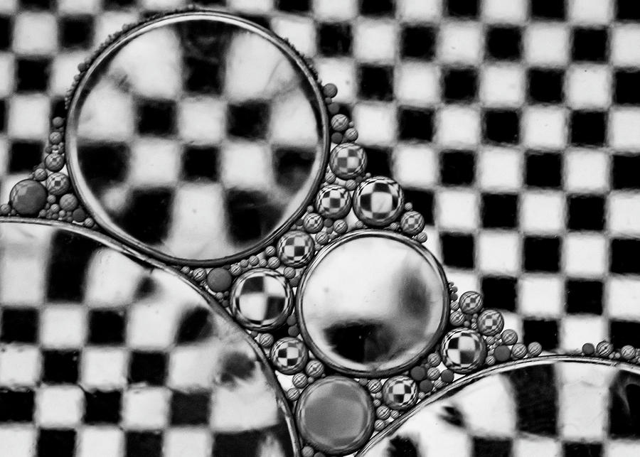 Checkered Bubbles Photograph by Cathy Kovarik
