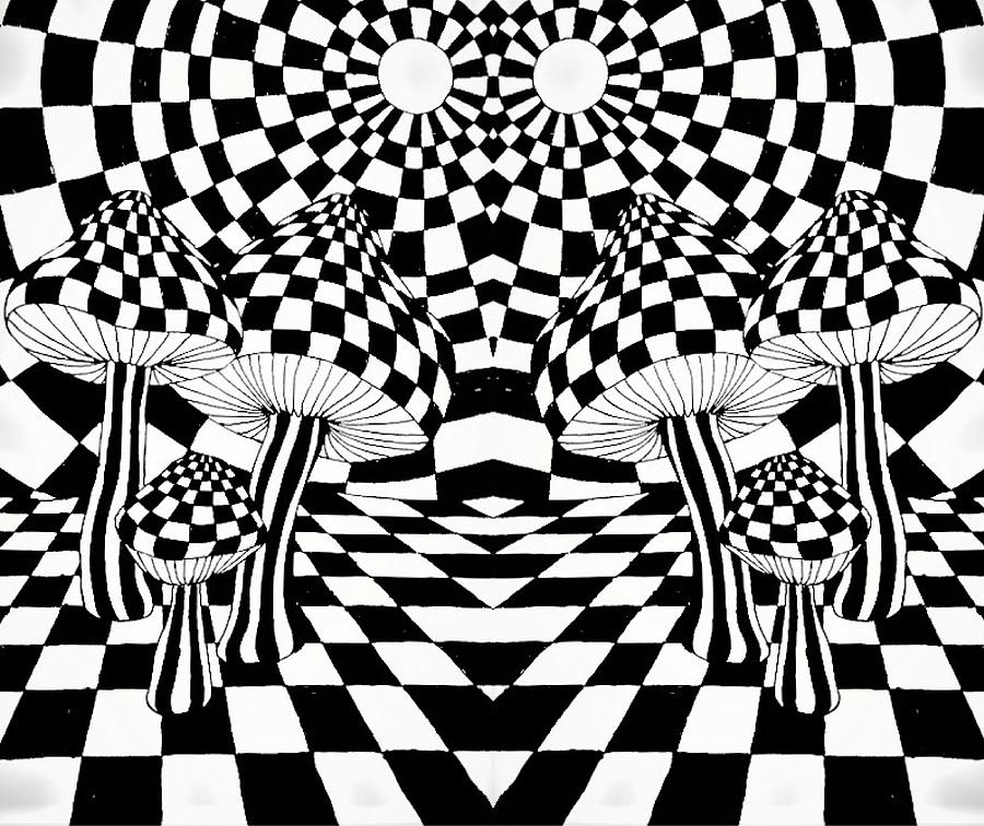 Abstract Drawing - Checkered Future by Caitlin Petre