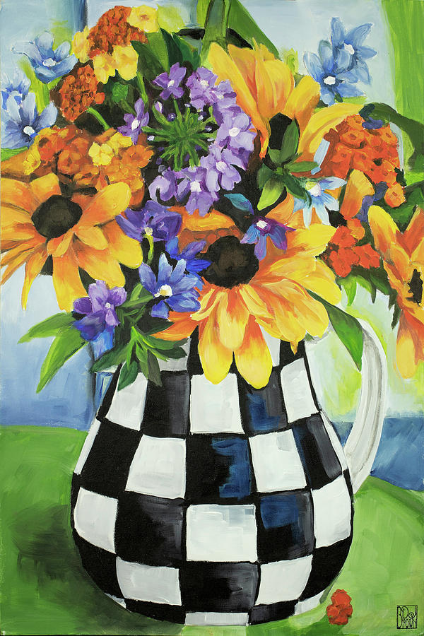 Checkered Past Painting by Debbie Brown