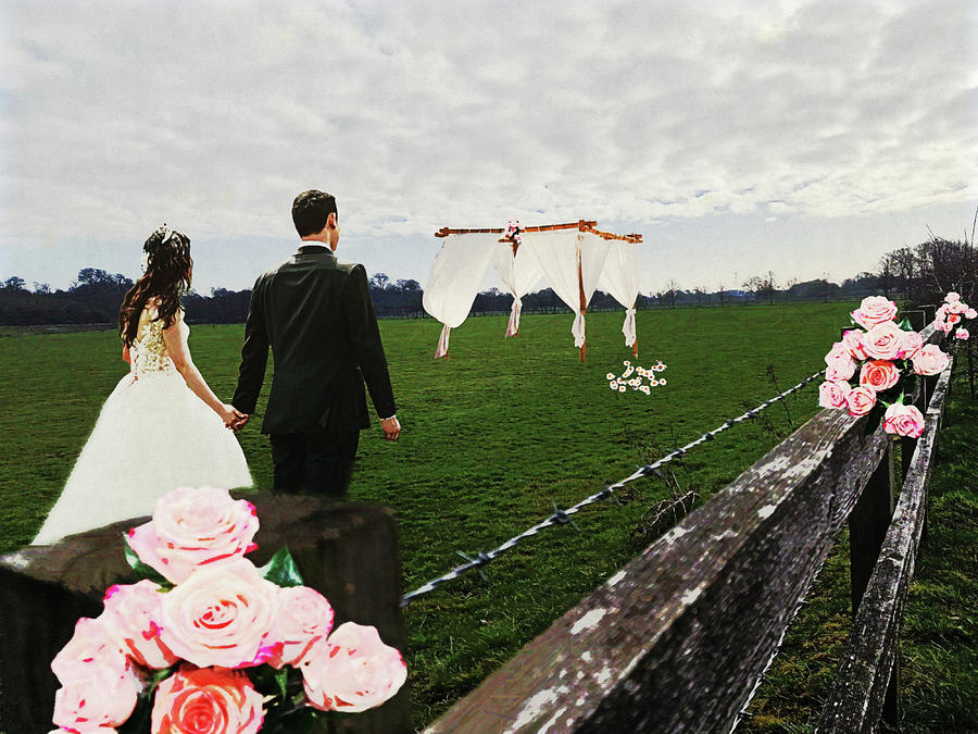 Checking out the Wedding Venue at the Farm Edit This 71 Digital Art by Gaby Ethington