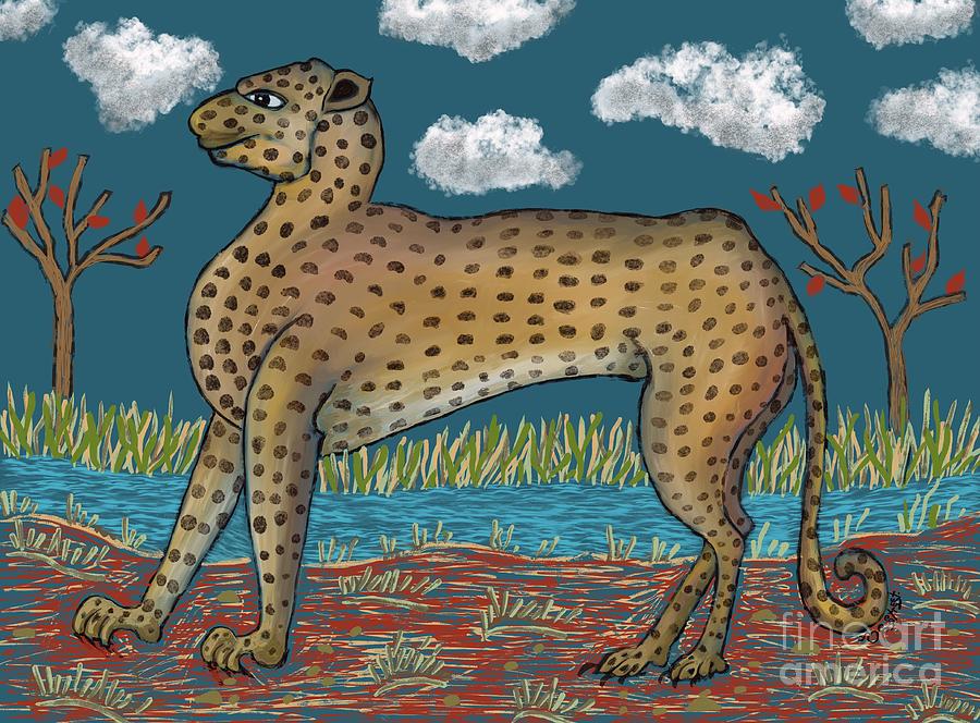 Cheeky Leopard Digital Art by Caroline Street