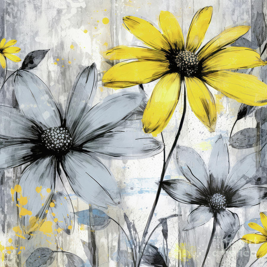 Cheerful Daisies 2 Painting by Tina LeCour