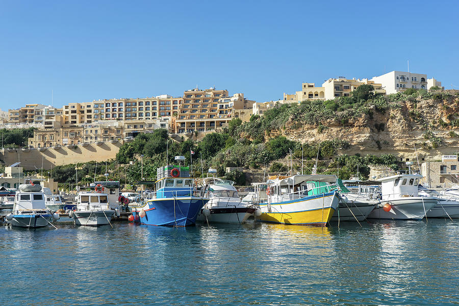 Gozo Island Photograph - Cheerful Maltese - Gozos Scenic Mgarr Harbour by Georgia Mizuleva