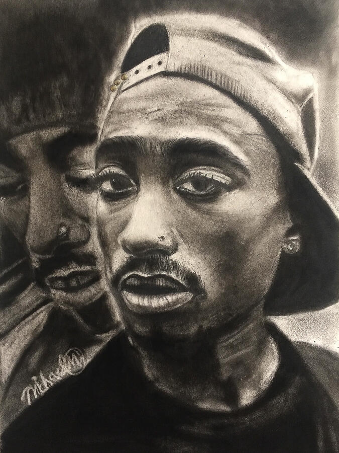 Cheers 2Pac Drawing by Michael | Fine Art America