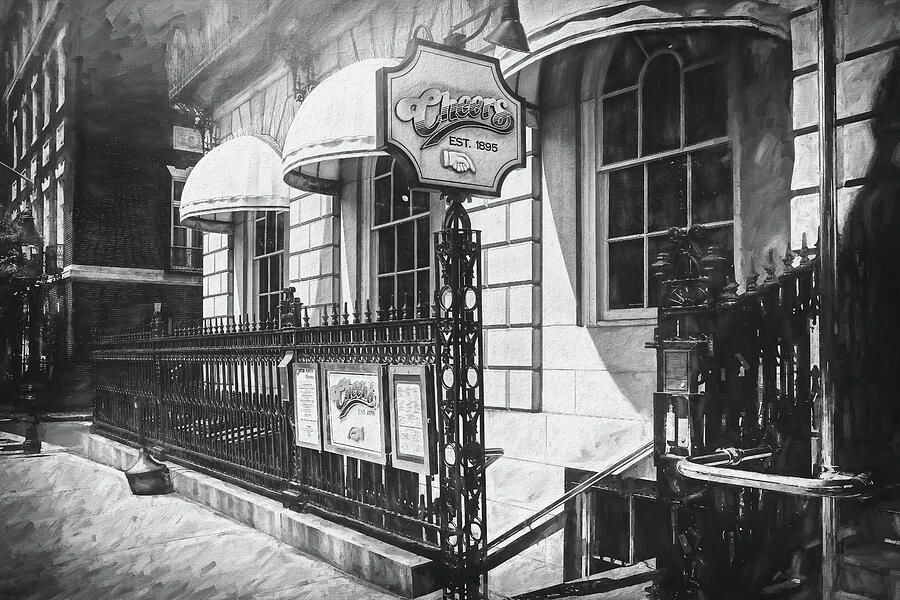 Cheers Bar Beacon Hill Boston Black and White  Photograph by Carol Japp