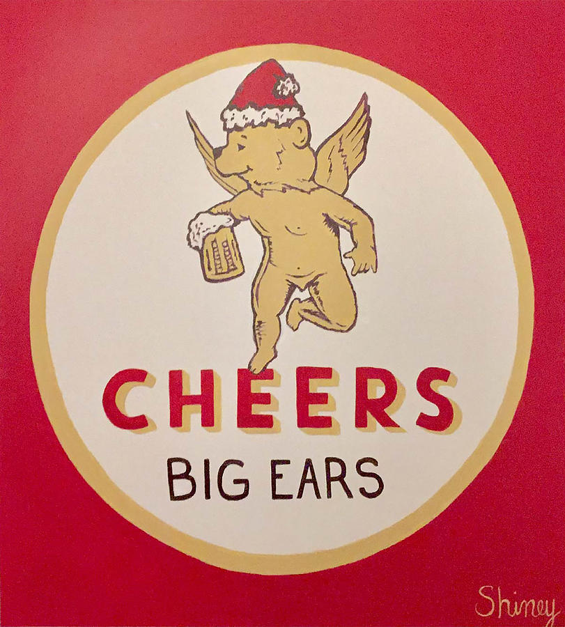 Christmas Painting - Cheers Big Ears by A Shiney One
