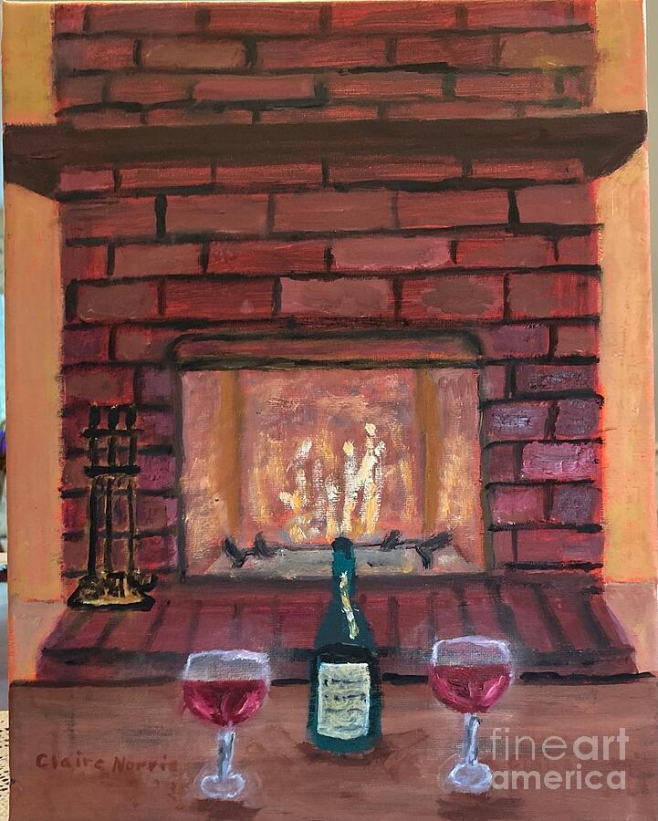 Winter Painting - Cheers by Claire Norris