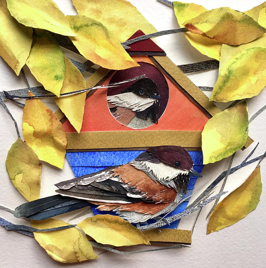 Bird Painting - Cheery Chickadee by Sarah Suplina