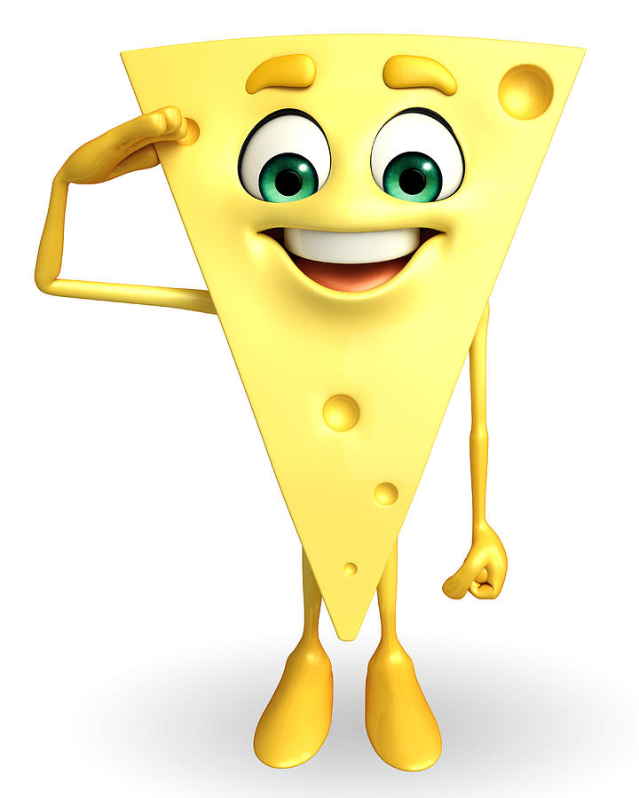 Cheese Character with salute pose Photograph by Sankalpmaya