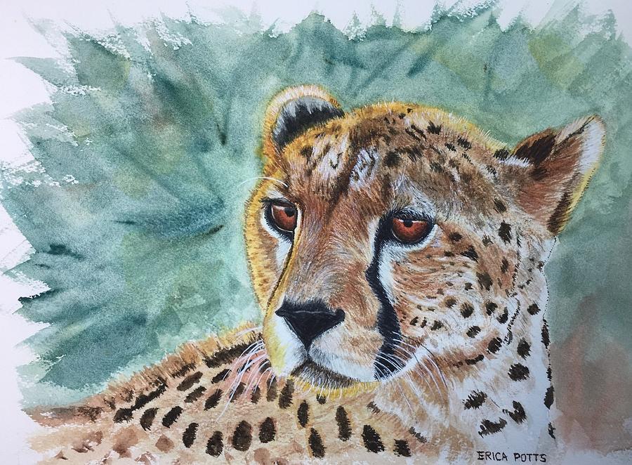 Cheetah Painting by Erica Potts - Fine Art America