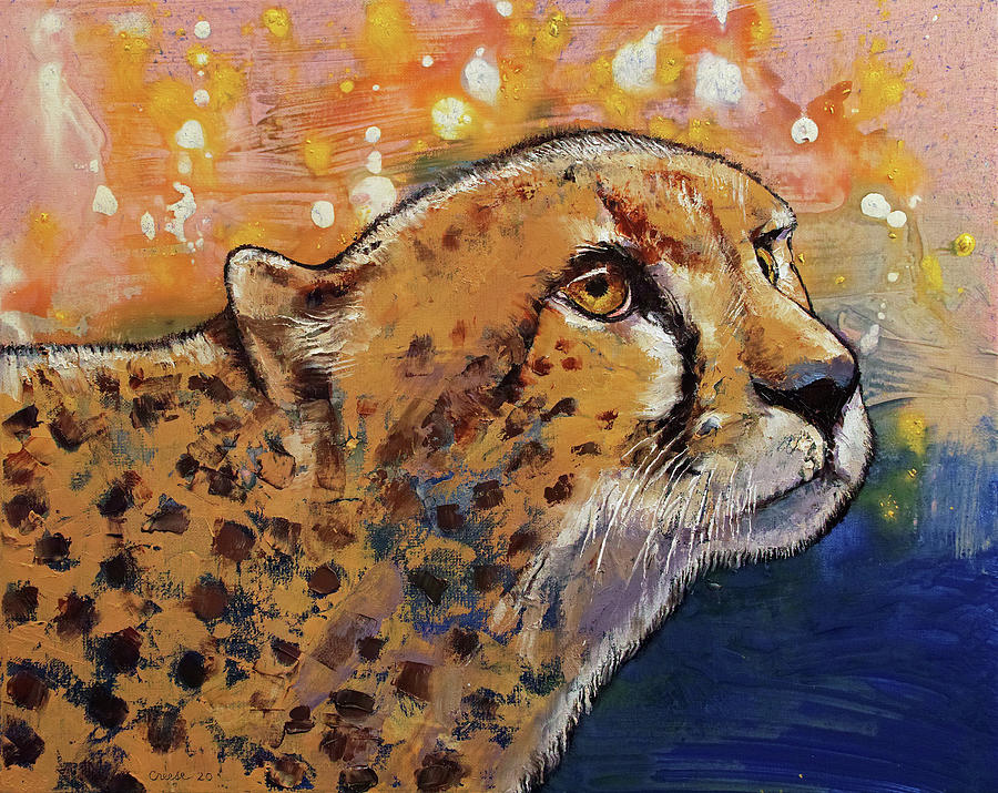 Cat Painting - Cheetah Colors by Michael Creese