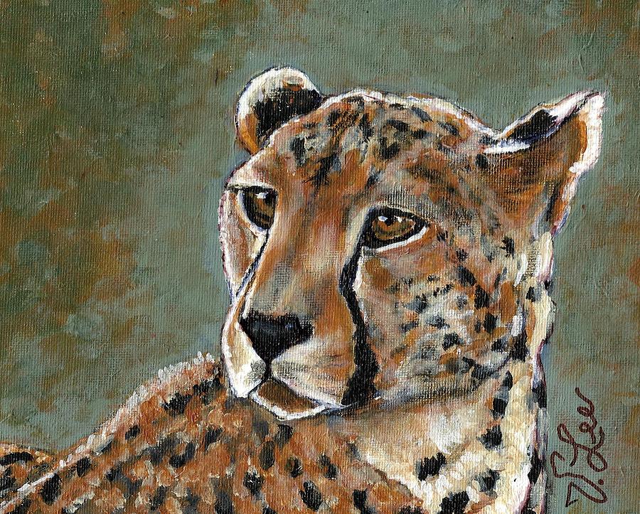 Cheetah Focus Painting by VLee Watson