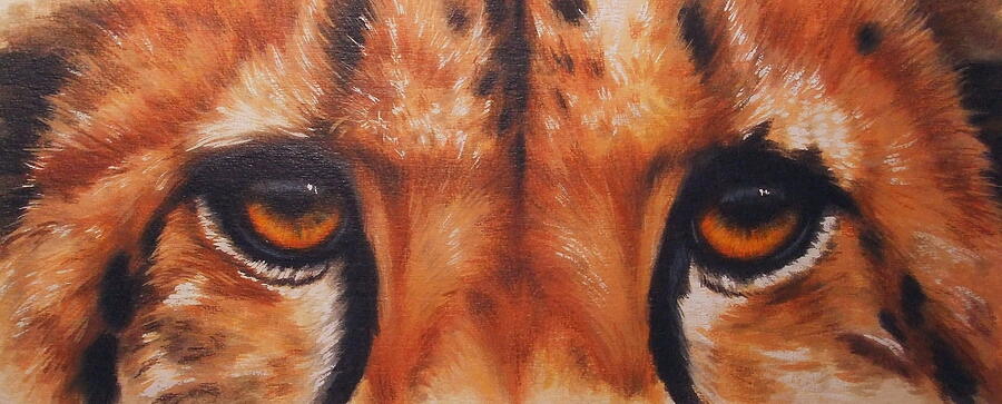 Cheetah Gaze Painting by Barbara Keith
