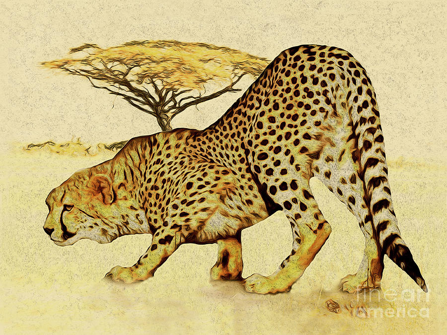 Cheetah Digital Art by Gyula Gvardian - Fine Art America