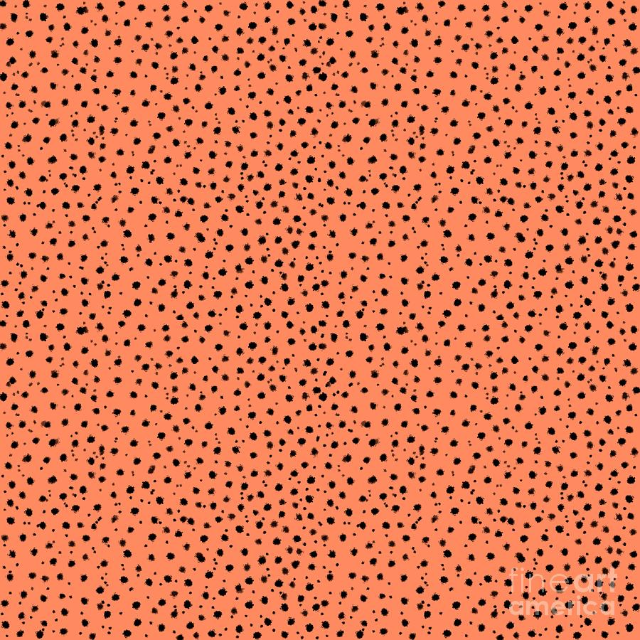 Cheetah Pattern on Apricot Digital Art by Colleen Cornelius
