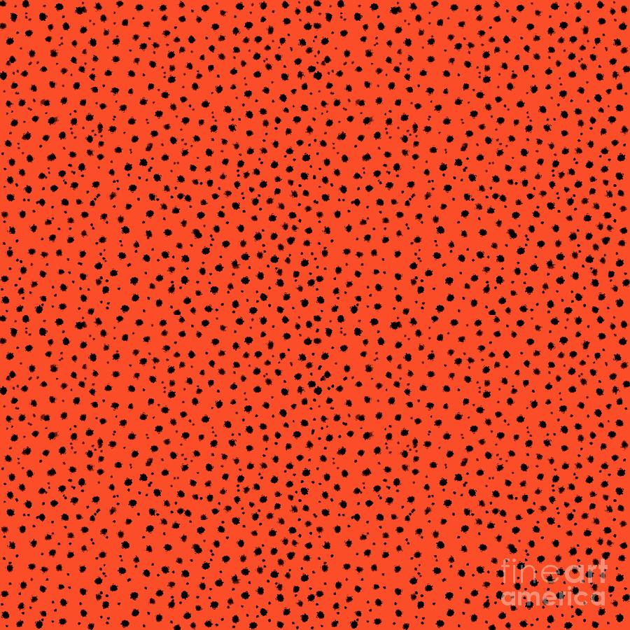 Cheetah Pattern on Papaya Digital Art by Colleen Cornelius