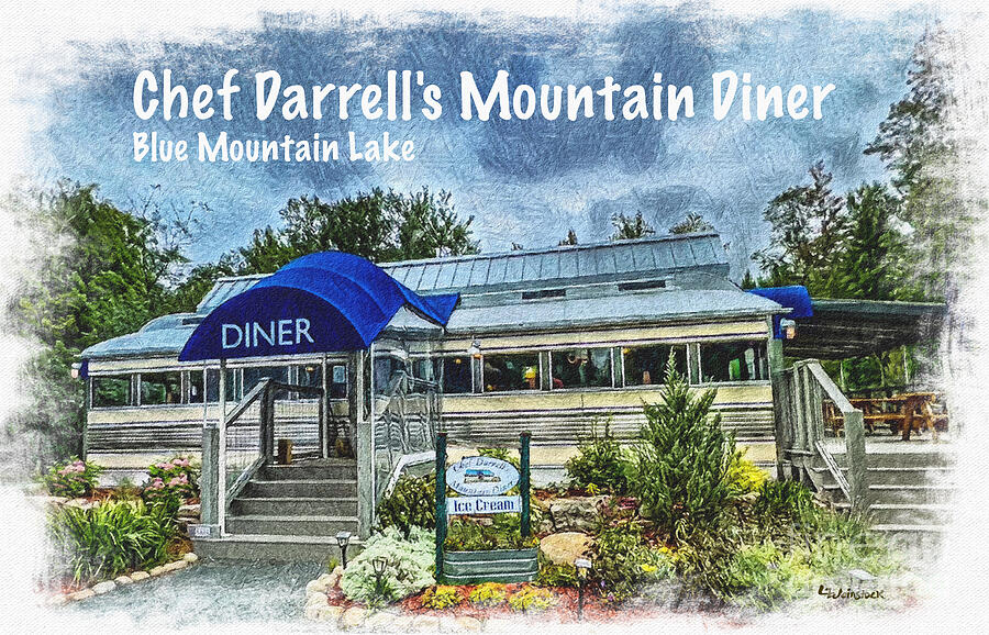 Chef Darrells Mountain Diner 2 Painting by Linda Weinstock