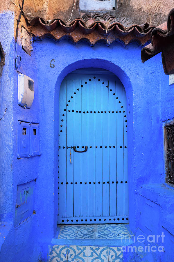 Chefchaouen Door 01 Photograph by Rick Piper Photography