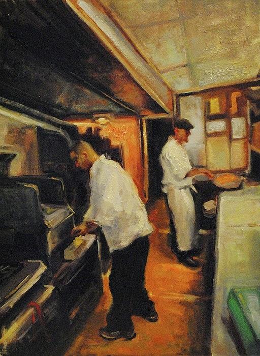 Chefs at work Painting by Ashlee Trcka