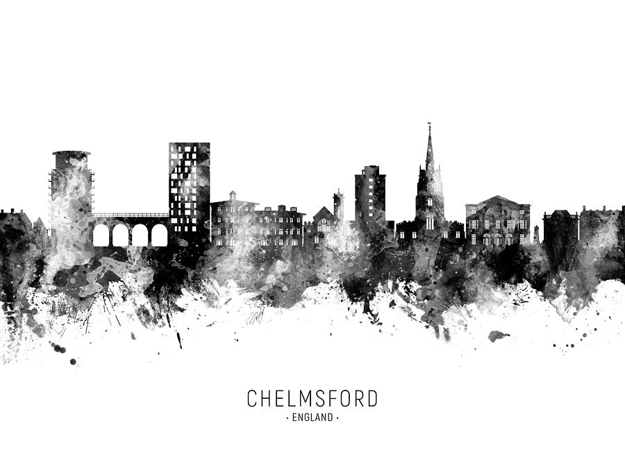 Chelmsford England Skyline #39 Digital Art by Michael Tompsett