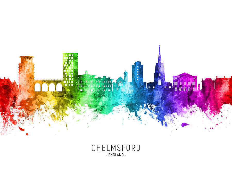 Chelmsford England Skyline #42 Digital Art by Michael Tompsett